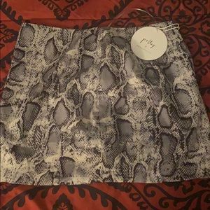 Snake skin mini skirt